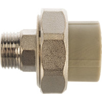 Комбинированная муфта VALFEX PP-R серая, разъемная Дн25х1/2 НР 10156115Г 127-0344