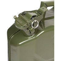 Канистра стальная вертикальная 10 литров, крышка с фиксатором TopAuto КМ20