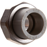 Муфта комбинированная разъемная с наружной резьбой VALFEX PP-R серая, 25 мм х3/4" 10156020Г 127-0345