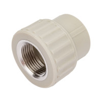 Муфта комбинированная с внутренней резьбой VALFEX PP-R серая, 25 мм х3/4" ВР 10129025Г 127-0356