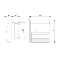 Вентилятор с фильтром IEK 55 куб.м./час IP55 YCE-FF-055-55