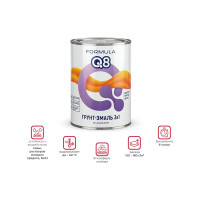 Грунт-эмаль по ржавчине ПРЕСТИЖ FORMULA Q8 красный, 0.9 кг 52033