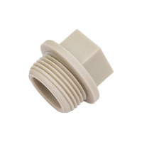 Заглушка-пробка VALFEX PP-R, серая, Дн25х3/4" НР 10163025Г 127-0325