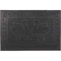 Резиновый коврик SUNSTEP Лебеди 40х60 см, черный 31-029