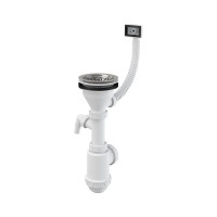 Сифон для мойки Alcadrain A447P - DN50/40 с нержавеющей решеткой 00029120
