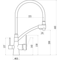 Смеситель для кухни Savol с подключением к фильтру с питьевой водой S-L1805-01 23373