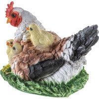 Садовая фигурка Park Курица-наседка с цыплятами Н-22 см 169367