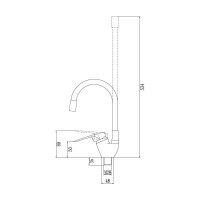 Смеситель для кухонной мойки Fmark FM4104-02 белый 23317