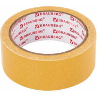 Клейкая двухсторонняя лента BRAUBERG 38 мм х 10 м, тканевая основа 606428
