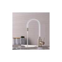 Смеситель для кухни Mixline белый, гибкий силиконовый излив 35k MLSS-0325 542379