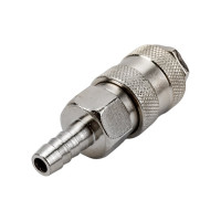 Муфта быстроразъемная с фиксирующим хомутом под шланг (D=8 мм; 10 атм.) Andycar QR-М08