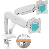 Настольный кронштейн для двух мониторов 13-32 дюймов ONKRON G160 White G160W