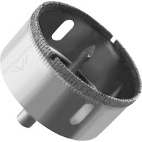 Коронка с центрирующим сверлом по стеклу и керамике (65х55 мм) Vertextools 336-65-55