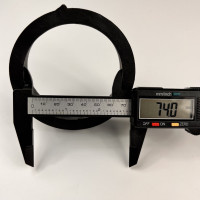 Прокладка под смывной бачок Профитт d 74x94 круглая, черная 2227664