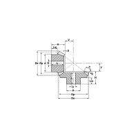 Коническая зубчатая пара ISKRA передаточное число 1:1, M=2, Z1=30, Z2=30 C28A301