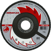 Круг лепестковый торцевой по металлу и дереву (125x22.23 мм; P60) Abraflex FLDH10D125P60