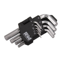 Набор коротких шестигранных ключей REDMARK 1.5, 2, 2.5, 3, 4, 5, 6, 8, 10 мм, 9 шт. RM91102