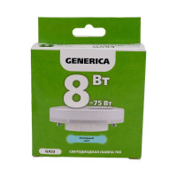 Светодиодная лампа GENERICA T80 таблетка 8Вт 230В 6500К GX53 LL-T80-08-230-65-GX53-G
