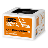 Терморегулятор для теплого пола IQWATT с сенсорными кнопками не программируемый IQ THERMOSTAT D (матовый черный) 417