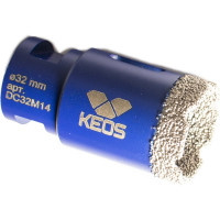 Коронка алмазная по керамограниту PRO 32 мм, M14 KEOS DC32M14