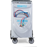 Установка для заправки автомобильных кондиционеров KraftWell с сенсорным дисплеем, автоматическая, фреон R-134a, 120 л/мин., внутр. ёмкость 14.5 л AC1800