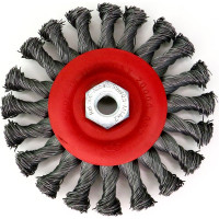 Щетка дисковая жгутовая для УШМ 125x12 мм, M14, проволока сталь 0.5 мм SIT 506