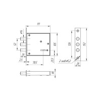 Врезной замок Siblock ЗВС-10 4 ключа 539