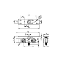 Комплект роликов для раздвижных дверей ARMADILLO SLD.Comfort.SET.rollers/80 (Comfort 80/4 kit) 34141