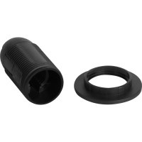 Патрон duwi E14 люстровый, с кольцом, черный 24525 4