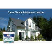 Фасадная краска DULUX DIAMOND гладкая для минеральных и деревянных поверхностей, матовая, база BW 5 л 5183702