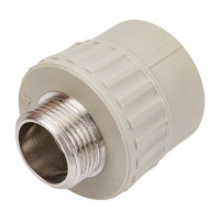 Муфта комбинированная с наружной резьбой VALFEX PP-R серая, 32 мм х3/4" 10130132Г 127-0363