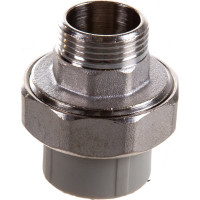 Муфта комбинированная разъемная с наружной резьбой VALFEX PP-R серая, 25 мм х3/4" 10156020Г 127-0345