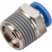 Фитинг цанговый прямой с наружной резьбой 3/8M для трубки диаметром 6 мм SHPI PC 06-R03