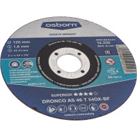 Диск отрезной по нержавейке Superior AS46T INOX (125x1.6x22.23 мм) DRONCO 1121250100