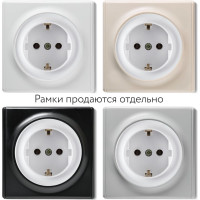 Розетка с заземлением OneKeyElectro, защитные шторки, винтовые контакты 1E10101300 2172764
