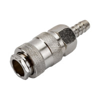 Муфта быстроразъемная с фиксирующим хомутом под шланг (D=8 мм; 10 атм.) Andycar QR-М08