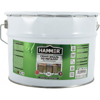 Грунт-эмаль по металлу HAMMER 3в1 б/с серая 10 кг ЭК000124257