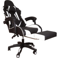 Компьютерное кресло GRAMBER черно-белое, экокожа А02