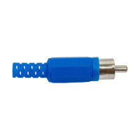 Разъем RCA штекер Pro Legend пластик на кабель, синий, PL2147