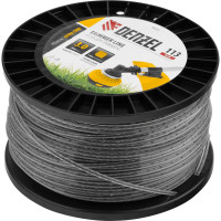 Леска двухкомпонентная EXTRA CORD (3 мм, 113 м, зубчатый квадрат, на DIN катушке) для триммера Denzel 96828