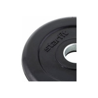 Обрезиненный диск Starfit BB-202 0.5 кг, d=26 мм, стальная втулка, черный УТ-00018802