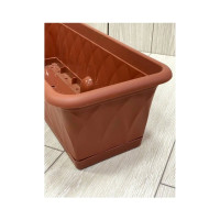 Ящик для растений с поддоном Martika Сиена 58 см, терракотовый С173-03-ТЕР
