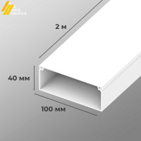Кабель-канал AGIS ПВХ 100x40 мм Белый 60.01.100.40.200