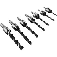 Набор сверл по дереву с зенкером 8 предметов vertextools 0987-3-10