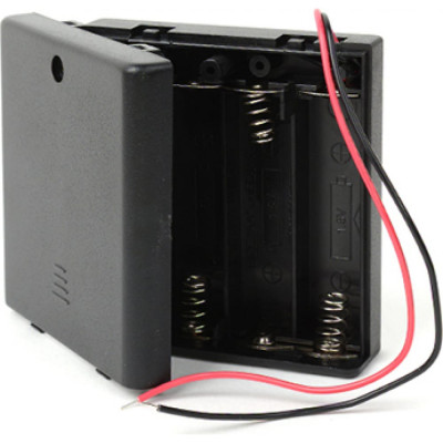 Robiton Отсек для элементов питания Bh4xAA/switch с выключателем и двумя проводами PH1 13127