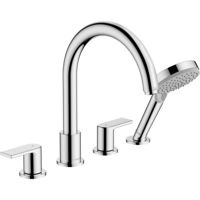 Hansgrohe Vernis Shape Смеситель на край ванны, на 4 отверстия, хром 71459000