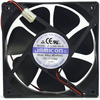 JAMICON вентилятор JF1238B1HR 120х120х38 12В с разъемом 2 конт.MOLEX 5239-2(PHU-2) С00034859