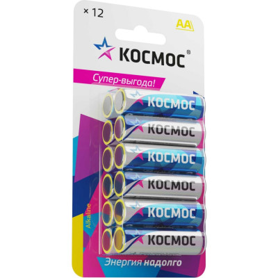 Алкалиновые элементы питания КОСМОС KOCLR6BL12