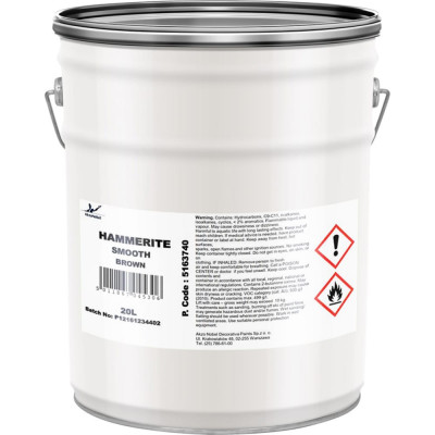 Hammerite краска для металла, прямо на ржавчину, коричневая RAL 8017 (20л) 5587686