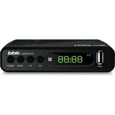 bbk DVB-T2 ресивер SMP028HDT2 черный ЦБ-00001278